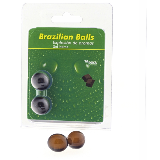 2 BRAZILIAN BALLS EXPLOSION DE AROMAS GEL INTIMO - CHOCOLATE