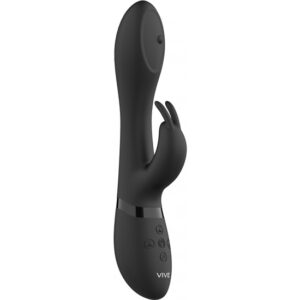 VIVE MIRA - RABBIT PUNGO G, SILICONA - NEGRO