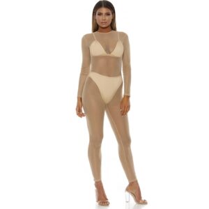 BODY DE MALLA MICRO NET MOCK NET - NUDE