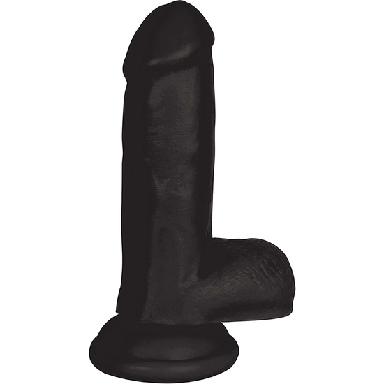 DONG DE 15CM CON TESTÍCULOS - NEGRO