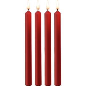 TEASING WAX VELAS LARGAS - PARAFINA - 4-PACK - ROJO