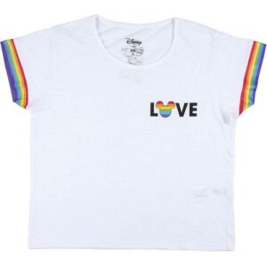 CAMISETA CORTA PUNTO SINGLE JERSEY DISNEY PRIDE BLANCA