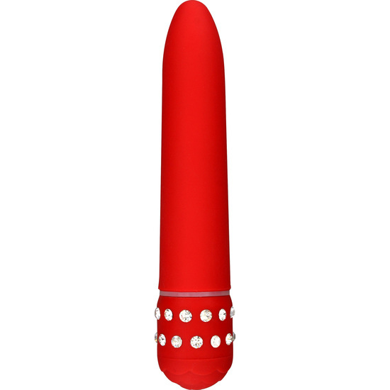 SUPERVE VIBRADOR ROJO CON DIAMANTES