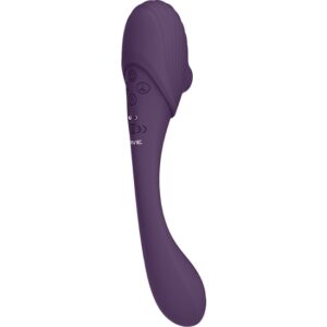 VIVE MIRAI - VIBRADOR DOBLE FLEXIBLE PULSE WAVE & AIR WAVE - MORADO