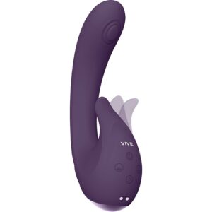 VIVE MIKI - VIBRADOR PUNTO G PULSANTE Y PARPADEANTE - MORADO