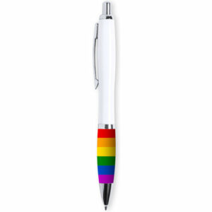 BOLIGRAFO BLANCO BANDERA LGBT