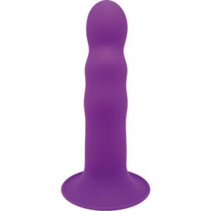 SOLID LOVE PREMIUM RIBBED DILDO 18CM - MORADO