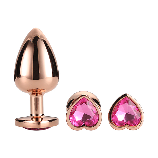 GLEAMING LOVE ROSE GOLD PLUG SET