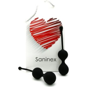 SANINEX DOUBLE CLEVER - INTELIGENTES ESFERAS VAGINALES NEGRO