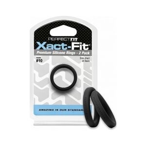 XACT-FIT PACK DE 2 ANILLOS DE SILICONA 11CM - NEGRO