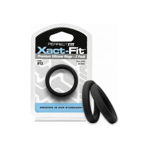 XACT-FIT PACK DE 2 ANILLOS DE SILICONA 13,6CM - NEGRO